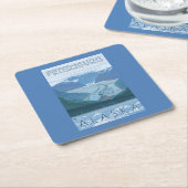 Glacier Scene - Petersburg, Alaska Kartonnen Onderzetters (Schuin)