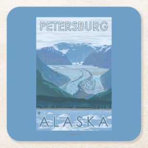 Glacier Scene - Petersburg, Alaska Kartonnen Onderzetters