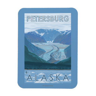 Glacier Scene - Petersburg, Alaska Magneet