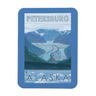 Glacier Scene - Petersburg, Alaska Magneet