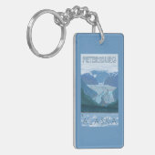 Glacier Scene - Petersburg, Alaska Sleutelhanger (Voorkant Links)