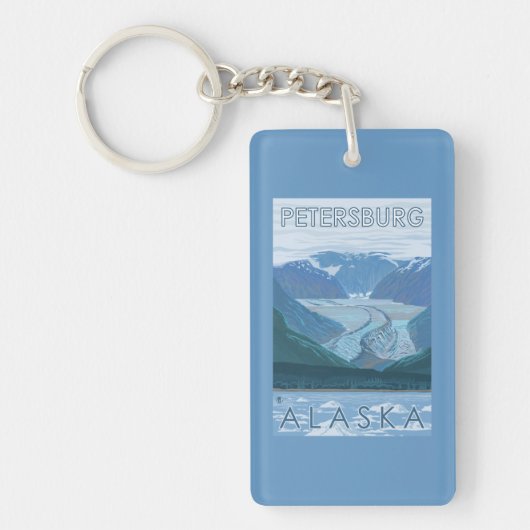 Glacier Scene - Petersburg, Alaska Sleutelhanger (Voorkant)