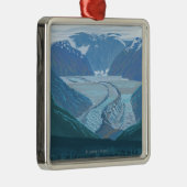 Glacier Scene - Seldovia, Alaska Metalen Ornament (Rechts)