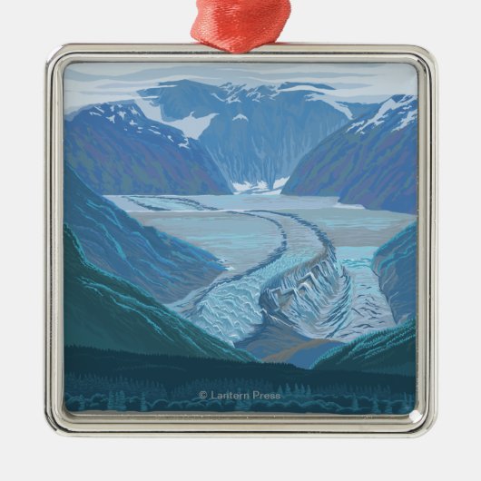 Glacier Scene - Seldovia, Alaska Metalen Ornament (Voorkant)
