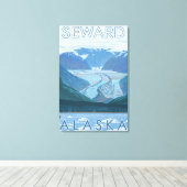 Glacier Scene - Seward, Alaska Canvas Afdruk (Insitu (Houten vloer))