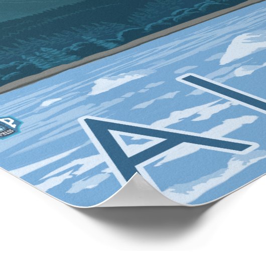 Glacier Scene - Sitka, Alaska Poster (Hoek)