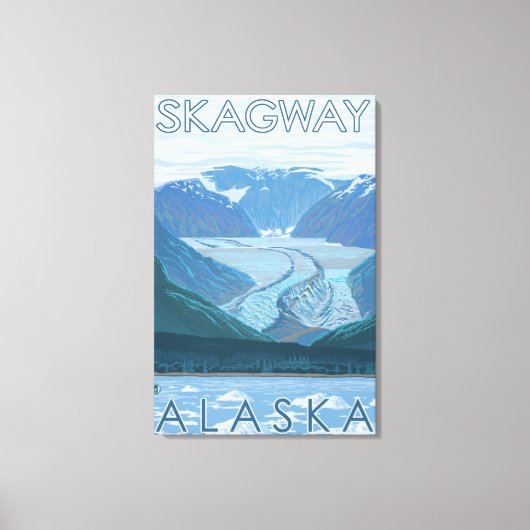 Glacier Scene - Skagway, Alaska Canvas Afdruk (Voorkant)