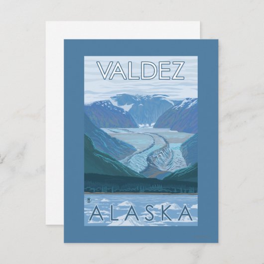 Glacier Scene - Valdez, Alaska Briefkaart (Voorkant / Achterkant)