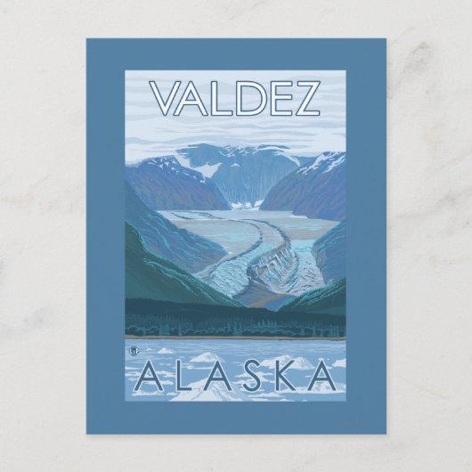Glacier Scene - Valdez, Alaska Briefkaart (Voorkant)