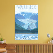 Glacier Scene - Valdez, Alaska Canvas Afdruk (Insitu (Woonkamer))