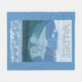 Glacier Scene - Valdez, Alaska Fleece Deken (Voorkant (Horizontaal))