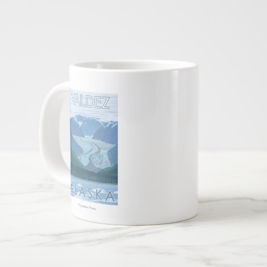 Glacier Scene - Valdez, Alaska Grote Koffiekop (Links)