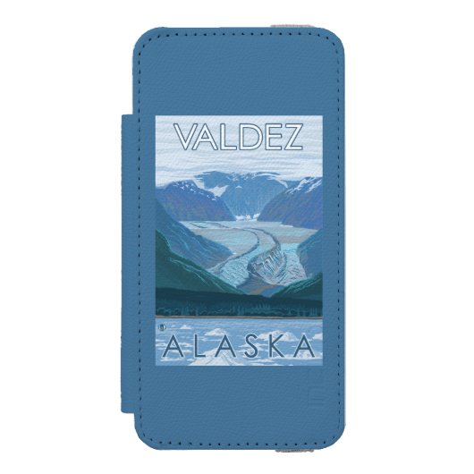 Glacier Scene - Valdez, Alaska Incipio iPhone Portemonnee Hoesje (Voorkant Agenda)