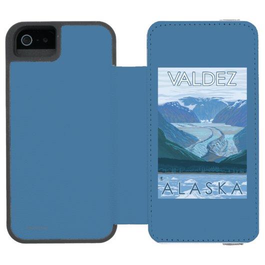 Glacier Scene - Valdez, Alaska Incipio iPhone Portemonnee Hoesje (Agenda Open)