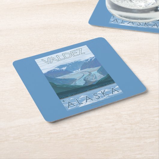 Glacier Scene - Valdez, Alaska Kartonnen Onderzetters (Schuin)