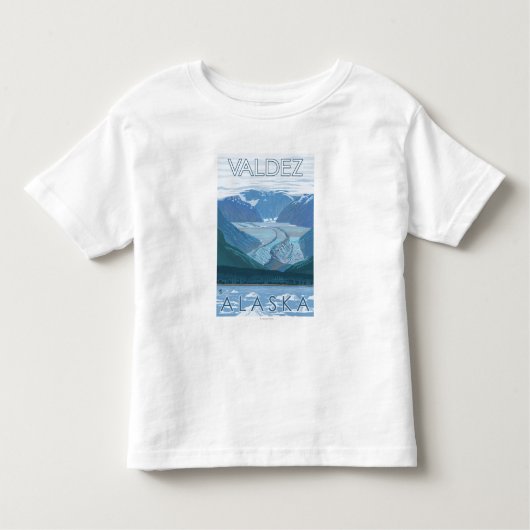 Glacier Scene - Valdez, Alaska Kinder Shirts (Voorkant)