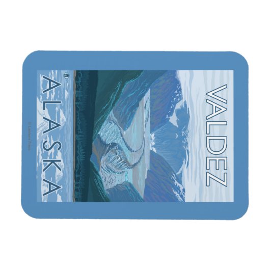 Glacier Scene - Valdez, Alaska Magneet (Horizontaal)