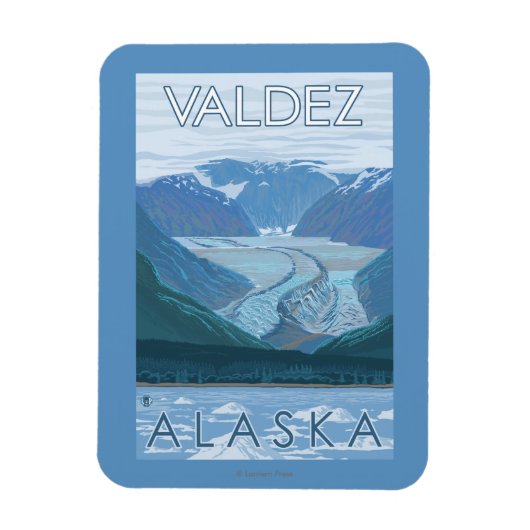 Glacier Scene - Valdez, Alaska Magneet (Verticaal)
