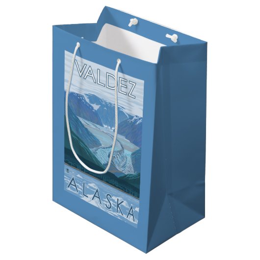 Glacier Scene - Valdez, Alaska Medium Cadeauzakje (Voorkant Gekanteld)