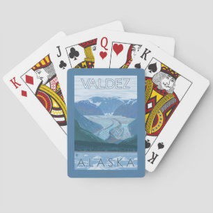 Glacier Scene - Valdez, Alaska Pokerkaarten