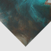 Glacier Teal Wolf Portrait Tissuepapier (Detail)