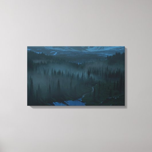 Glacier Valley (maanlicht) Canvas Afdruk (Voorkant)