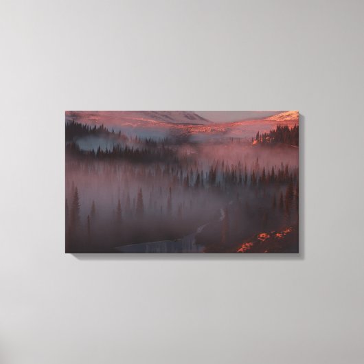 Glacier Valley (zonsopgang) Canvas Afdruk (Voorkant)