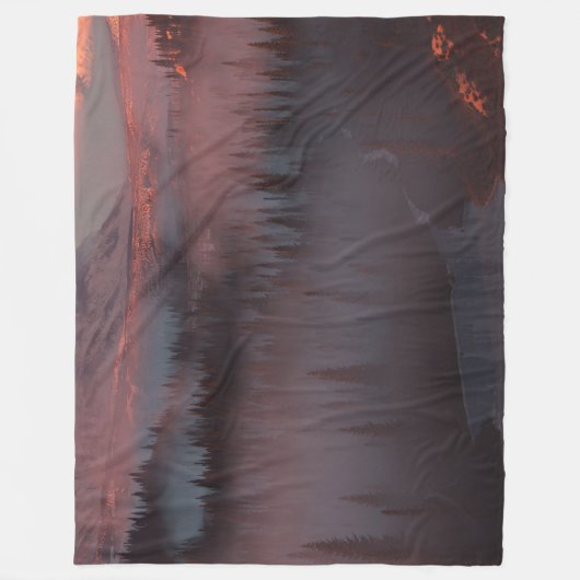 Glacier Valley (zonsopgang) Fleece Deken (Voorkant)