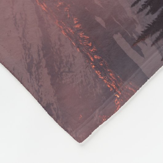 Glacier Valley (zonsopgang) Fleece Deken (Hoek)