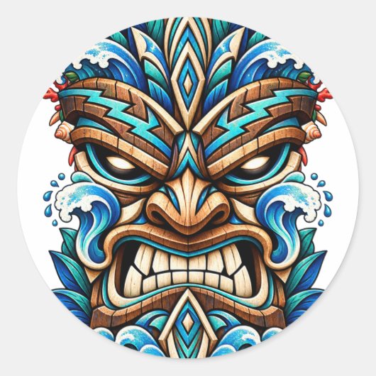 Glacier Wave Tiki Sticker (Voorkant)