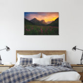 Glacier Wildbloemen Canvas Afdruk (Insitu (Slaapkamer))