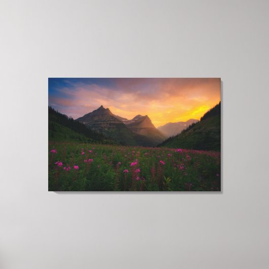 Glacier Wildbloemen Canvas Afdruk (Voorkant)
