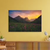 Glacier Wildbloemen Canvas Afdruk (Insitu (Woonkamer))