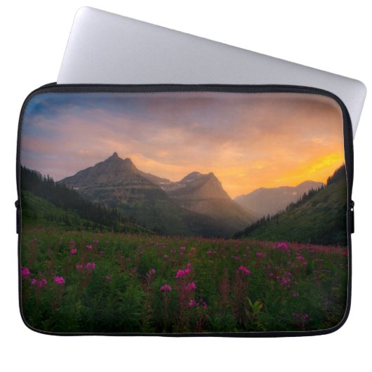 Glacier Wildbloemen Laptop Sleeve (Voorkant)