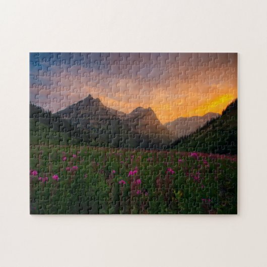 Glacier Wildbloemen Legpuzzel (Horizontaal)