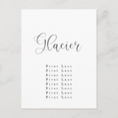 Glacier zitkaart Briefkaart (Voorkant)