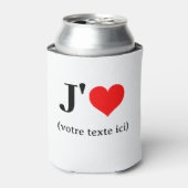 Glacière J'aime (votre texte ici) Blikjeskoeler (Blikje Voorkant)