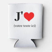Glacière J'aime (votre texte ici) Blikjeskoeler (Voorkant)