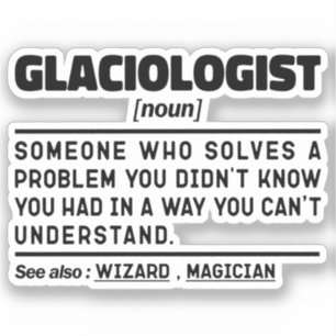 Glacioloog Noun Definition Science Lover Grappig Sticker