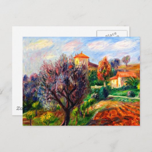 Glackens - Heuvel met olijfbomen Briefkaart (Voorkant / Achterkant)