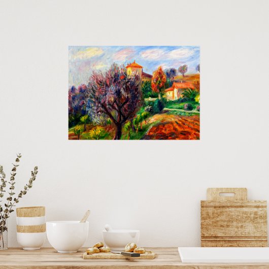 Glackens - Hillside with Olive Trees Poster (Keuken)