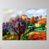 Glackens - Hillside with Olive Trees Poster (Voorkant)