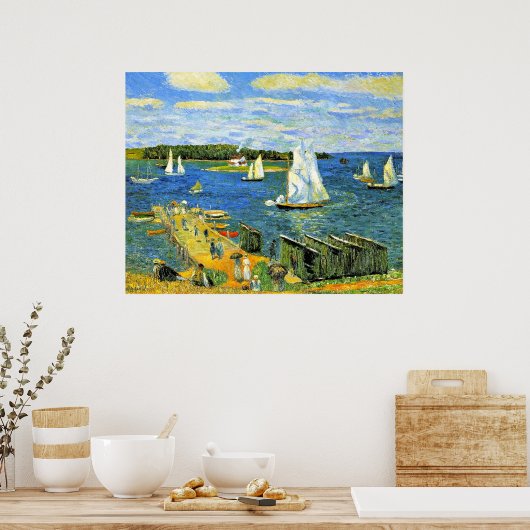 Glackens - Mahone Bay, beeldende kunst Poster (Keuken)