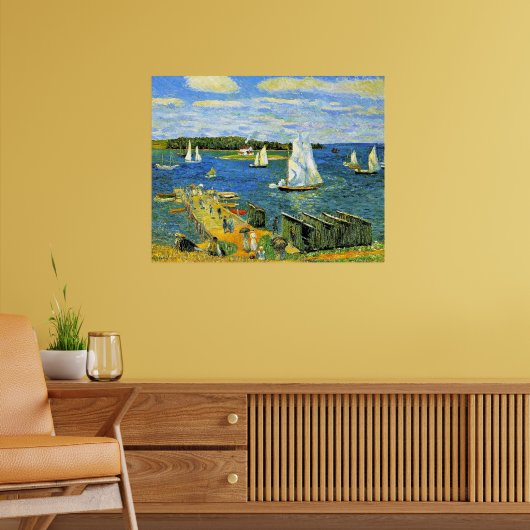 Glackens - Mahone Bay, beeldende kunst Poster (Woonkamer 2)
