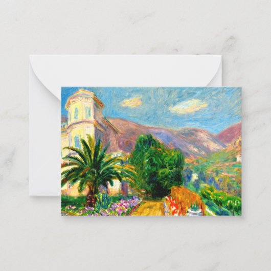 Glackens - Pad naar Villa Les Croniines Notitiekaartje (Voorkant)