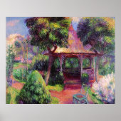 Glackens - Tuin in Hartford, beeldende kunst, Poster (Voorkant)