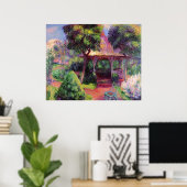 Glackens - Tuin in Hartford, beeldende kunst, Poster (Thuiskantoor)