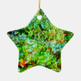 Glad abstract ornament ster,Geel kalmerend 