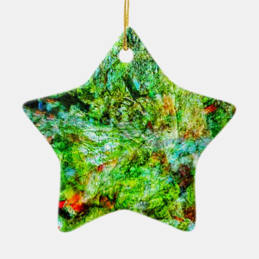 Glad abstract ornament ster,Geel kalmerend  (Voorkant)
