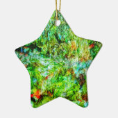 Glad abstract ornament ster,Geel kalmerend  (Links)
